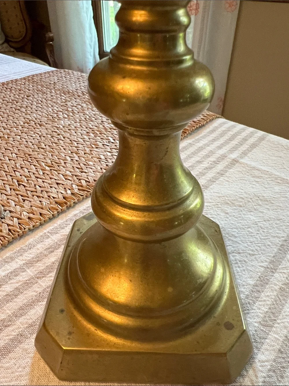 Vintage Solid Brass Candlestick Holder.